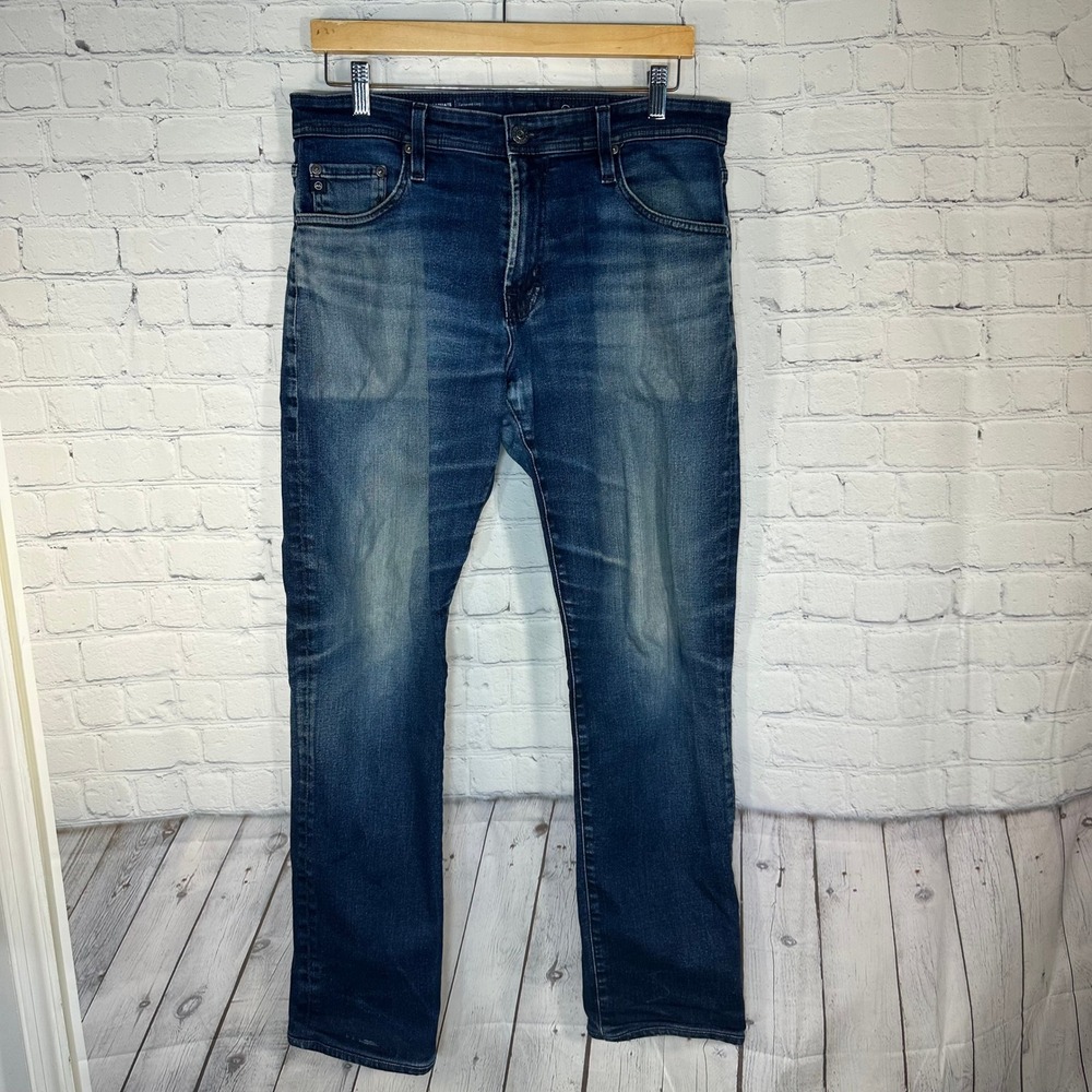 AG Adriano Goldschmied Graduate Tailored Leg Jeans Mens 33 Dark Wash Denim
